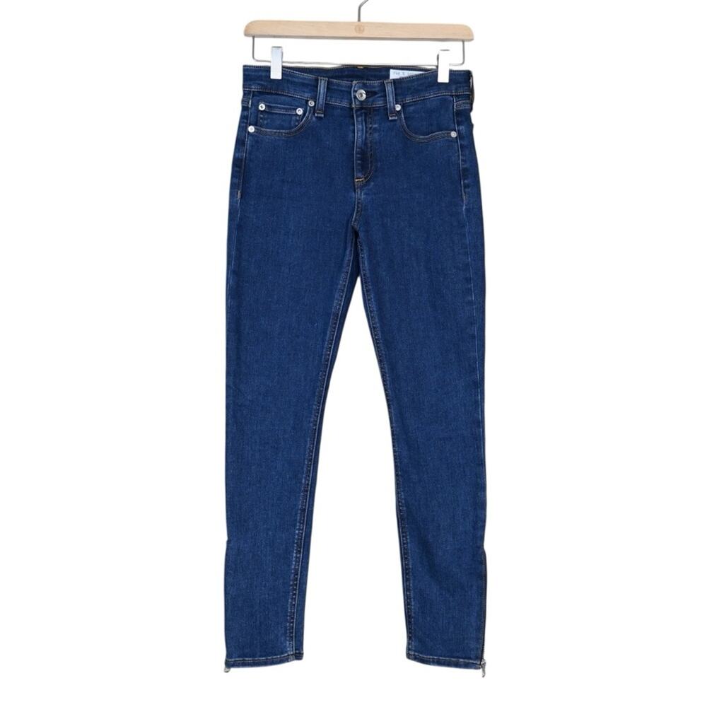 rag & bone Womens 27 Cate Mid-Rise Ankle Zip Skinny Jean